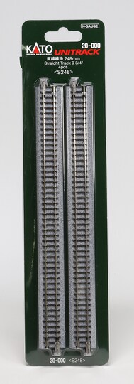 Kato N-Scale Kato 20-000 N Unitrack 248mm 9 3/4 Straight Track 4pcs Train Track